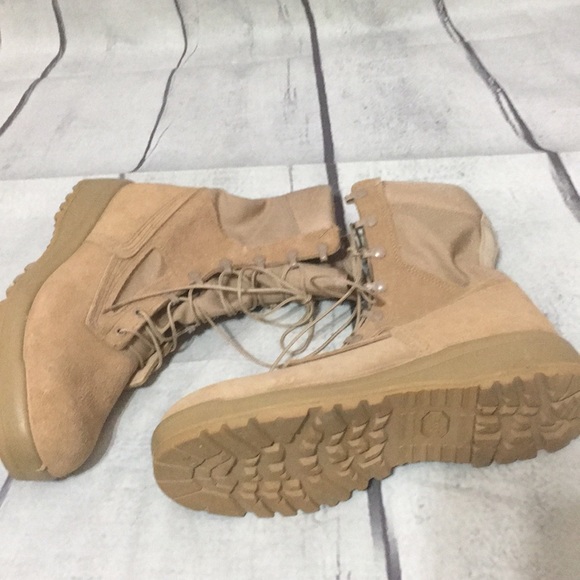 Belleville Men’s Tan Tie Up Suede Combat boots NEW Army - Picture 3 of 7